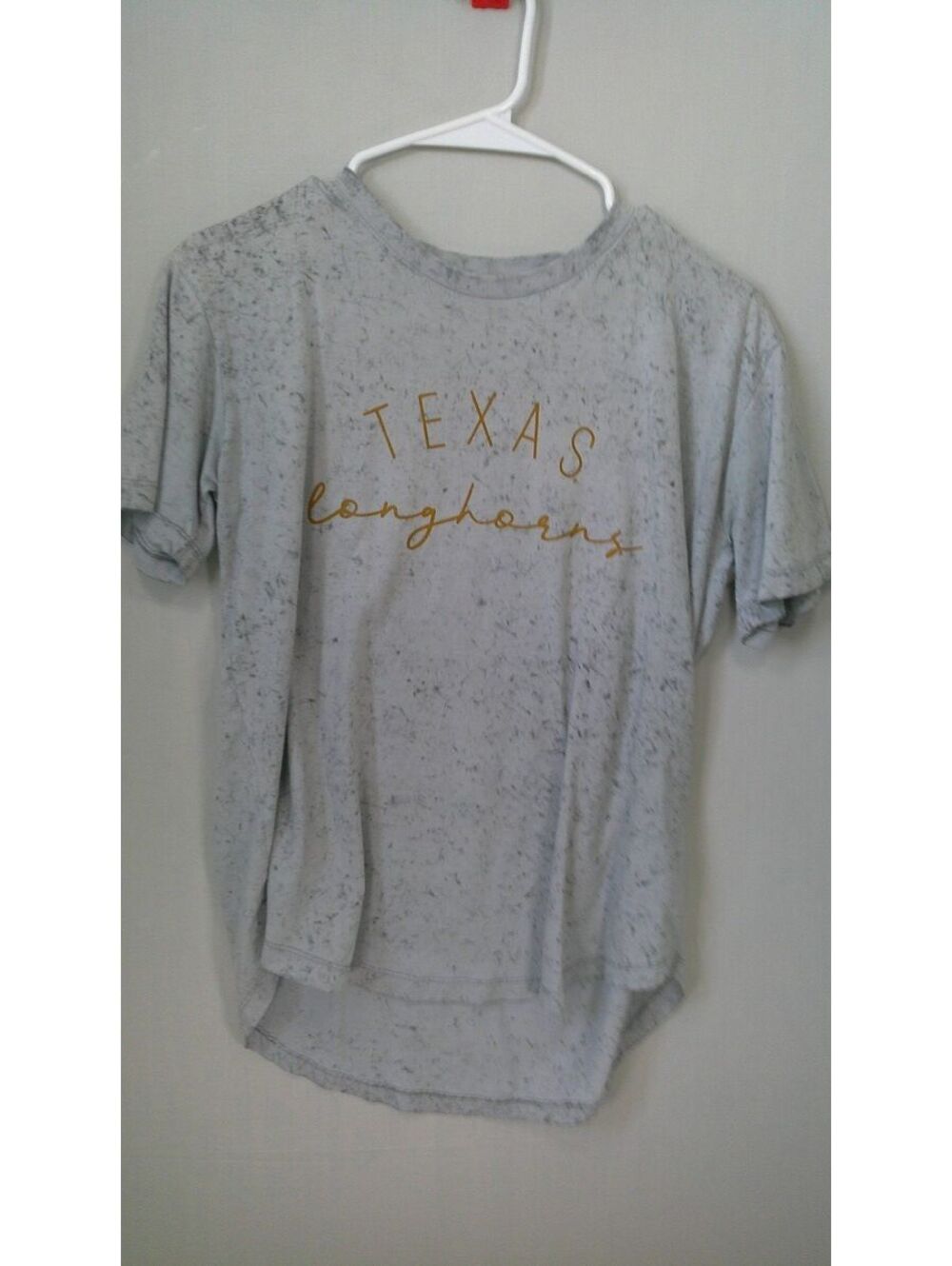 Texas Longhorns Speckled Gray Graphic Tee Shirt - Size M